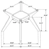 CoasterEveryday 122180 Paxton - Square Wood Dining Table Base - Nutmeg