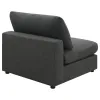 CoasterEssence 551324 Serene - Upholstered Armless Chair - Charcoal