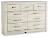 Ashley Furniture B331-31 Bellaby - Seven Drawer Dresser - Whitewash