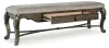 Ashley Furniture D947-00 Maylee - Upholstered Storage Bench - Dark Brown