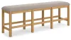 Ashley Furniture D773-09 Havonplane - XL Counter Height Upholstered Dining Bench - Brown