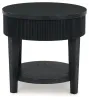 Ashley Furniture T551-6 Marstream - Round End Table - Black