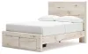 Ashley Furniture B2310B20 Ashley Furniture B2310B20 Lawroy - Full Panel Bed With Storage Footboard - Light Natural