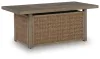 Ashley Furniture PCP790-773 Laguna Heights - Rectangular Fire Pit Table - Beige