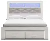 Ashley Furniture B2640B19 Altyra - Queen Panel Bookcase Bed With Footboard Storage - White