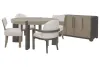 Pulaski Furniture P402230-KIT30 Pulaski Furniture P402230-KIT30 Anderson Park - Round Dining Table With 2 Klismos Dining Chairs, 2 Host Chairs And Sideboard - Moose Trail / Frontier Brown