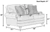 Jackson Furniture Industries 524102-1268/09-3068/09 Roberto - Leather Loveseat - Cocoa