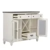 Liberty Furniture 417-CB5444 Allyson Park - Buffet - Wirebrushed White / Charcoal