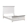 Liberty Furniture 417-YBR-FPBDM Liberty Furniture 417-YBR-FPBDM Allyson Park - 3 Piece Bedroom Set (Full Panel Bed, Dresser & Mirror) - Wirebrushed White / Charcoal