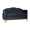 New Classic U2034-20-BLK Empire - Lighted Loveseat - Black