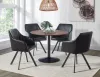 CoasterEssence 110280 Cora - Round Wood Top Dining Table - Brown Walnut