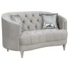 CoasterElevations 508461-S3 Avonlea - 3 Piece Upholstered Sloped Arm Sofa Set Velvet - Pearl Silver