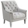 CoasterElevations 508461-S3 Avonlea - 3 Piece Upholstered Sloped Arm Sofa Set Velvet - Pearl Silver
