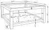 CoasterElevations 736218 Valentina - 1-Shelf Square Glass Top Coffee Table - Silver