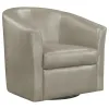 CoasterEssence 902726 Turner - Upholstered Barrel Back Swivel Chair - Champagne