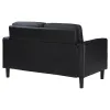 Coaster Fine Furniture 508362 Ruth - Upholstered Track Arm Loveseat - Black