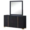 Coaster Fine Furniture 222833M Marceline - 6-Drawer Dresser With Mirror - Black