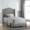 Intercon UB-BR-RHYTWN-SMK-C Intercon UB-BR-RHYTWN-SMK-C Rhyan - Upholstered Twin Bed - Smoke Finish