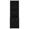 Coaster Fine Furniture 802703 Westpark - 3-Shelf Bookcase USB And Lockable Drawer - Black