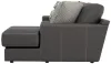 Jackson Furniture Industries 5045/63/76-28 Jackson Furniture Industries 5045/63/76-28 Minori - Italian Leather 2 Piece Sofa / Chaise With RSF Chaise - Steel