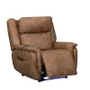 New Classic U5854-16P2-BRN Kyra - Auto Glider Recliner With Power Headrest & Footrest - Saddle