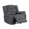 New Classic U2540-15P1-GRY New Classic U2540-15P1-GRY Redondo - Glider Recliner With Heat, Massage, Power - Dark Gray