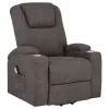Coaster Fine Furniture 610463P Louie - Chenille Upholstered Power Lift Massage Chair - Brown