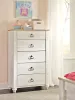 Ashley Furniture B267-46 Willowton - Five Drawer Chest - Brown / Beige / White