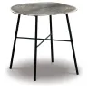 Ashley Furniture T836-6 Laverford - Round End Table - Chrome / Black