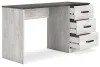 Ashley Furniture H4121-34 Shawburn - Home Office Desk - White / Dark Charcoal Gray