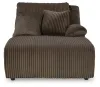Ashley Furniture 92705S10 Ashley Furniture 92705S10 Top Tier - 3-Piece Reclining Sectional With Raf Press Back Chaise - Chocolate