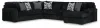 Ashley Furniture 98103S3 Midnight-Madness - 4-Piece Sectional With Raf Corner Chaise - Onyx