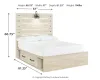 Ashley Furniture B192/31/36/87/84/150/B100-12 Ashley Furniture B192/31/36/87/84/150/B100-12 Cambeck - 6 Pc. - Dresser, Mirror, Full Panel Bed with Side Storage Drawers - Whitewash