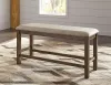 Ashley Furniture D631/32/124(4)/09/60 Ashley Furniture D631/32/124(4)/09/60 Moriville - 7 Pc. - Counter Extension Table, 4 Barstools, Bench, Server - Dark Gray