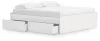 Ashley Furniture EB9630B23 Ashley Furniture EB9630B23 Onita - King Platform Bed With 1 Side Storage - White