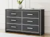 Ashley Furniture PCB3380-31 Zuraleus - Six Drawer Dresser - Black