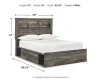 Ashley Furniture B211B46 Ashley Furniture B211B46 Drystan - Full Panel Bookcase Bed - Brown / Beige