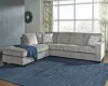 Ashley Furniture 87214S4 Altari - Left Arm Facing Corner Chaise With Sleeper 2 Pc Sectional - Alloy