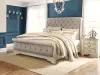 Ashley Furniture B743B10 Ashley Furniture B743B10 Realyn - California King Upholstered Sleigh Bed - Chipped White