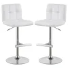 CoasterEveryday 120356 Lenny - Upholstered Adjustable Bar Stool (Set of 2) - White