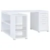 CoasterEveryday 800516 Yvette - 3-Drawer L-Shape Computer Desk - White