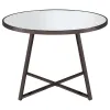 Coaster Fine Furniture 120630 Jillian - Round Mirror Top Dining Table - Black Nickel