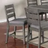Furniture of America CM3716PC-2PK Viana - Counter Height Side Chair (Set of 2) - Gray / Light Gray