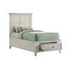 Intercon SM-BR-4325TS-RWH-C San Mateo Youth - Twin Storage Bed - Rustic White