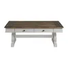 Intercon DK-TA-5028-RFO-C Drake - Coffee Table - Rustic White / French Oak