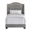 Intercon UB-BR-RHYTWN-SMK-C Intercon UB-BR-RHYTWN-SMK-C Rhyan - Upholstered Twin Bed - Smoke Finish