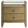 Coaster Fine Furniture 224922 Granada - 2-Drawer Glass Top Nightstand - Natural Pine
