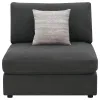 CoasterEssence 551324 Serene - Upholstered Armless Chair - Charcoal