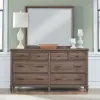 Liberty Furniture 866-BR-DM Hickory Grove - Dresser & Mirror - Heirloom Brown