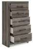 Ashley Furniture PCB2405-46 Graystorm - Five Drawer Chest - Brown Gray